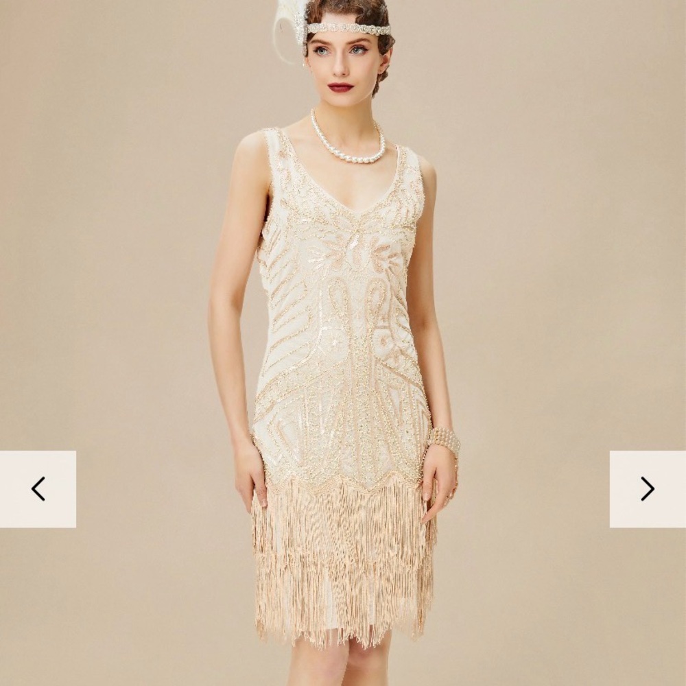 Classic Paisley Art Deco Flapper Dress